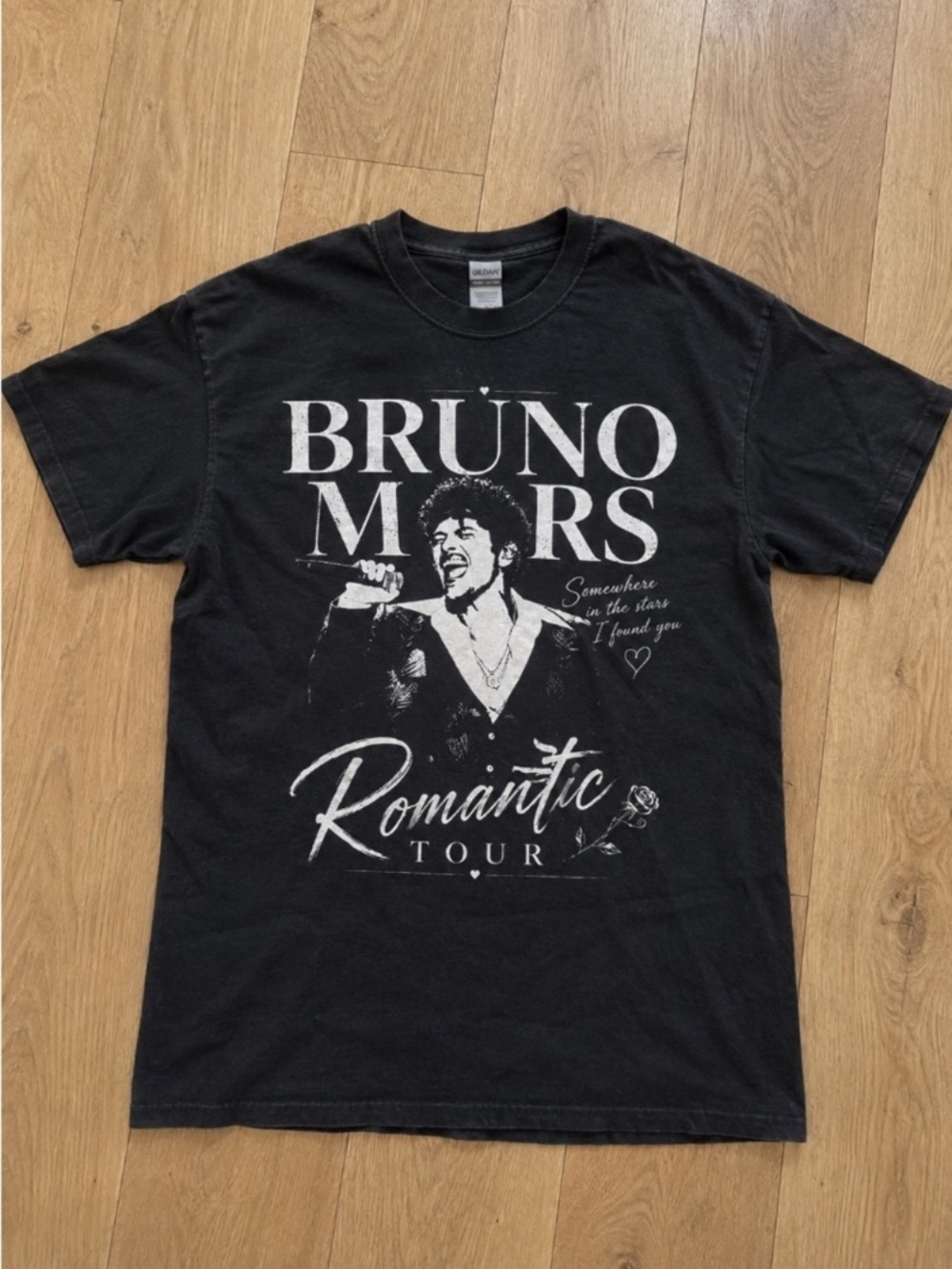 Black Bruno Mars "Romantic Tour" Graphic Tee